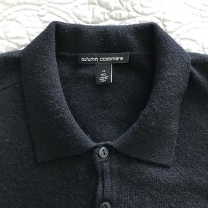 Autumn cashmere black cashmere polo